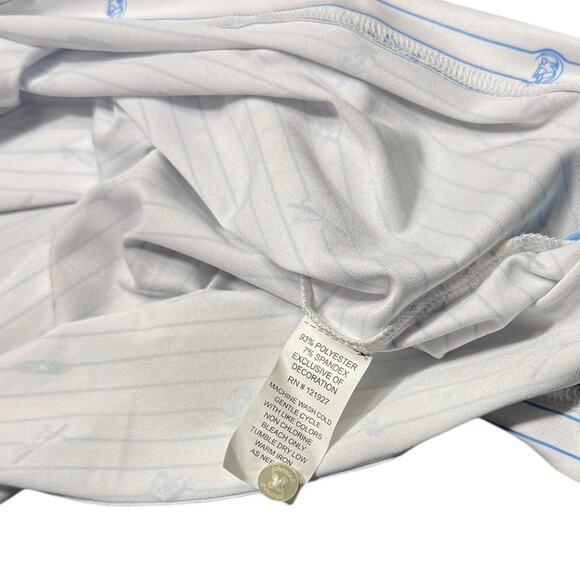 Johnnie-O Surfin' Stripes Men's Short Sleeve Golf Polo Shirt - Size Medium - Picture 5 of 5